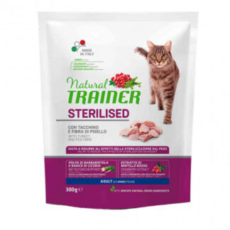 Trainer gatto natural adult sterilizzato con tacchino e fibra di pisello da 300 gr