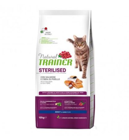 TRAINER GATTO NATURAL ADULT STERILIZZATO SALMONE DA 10 KG