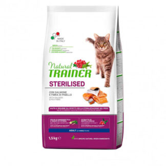 Trainer gatto natural adult sterilizzato salmone da 1,5 kg
