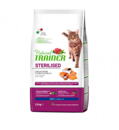 Trainer gatto natural adult sterilizzato salmone da 1,5 kg