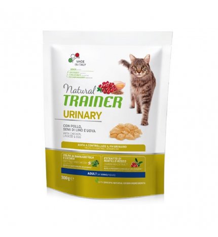 TRAINER GATTO NATURAL ADULT URINARY POLLO SEMI DI LINO E UOVA DA 300 GR