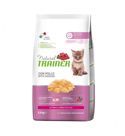 Trainer gatto natural kitten pollo fresco da 1,5 kg