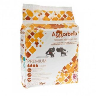 TRAVERSINE/ TAPPETINI IGIENICI CANE PREMIUM  60x60CM 10PZ