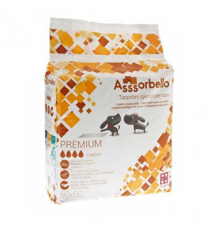 TRAVERSINE/ TAPPETINI IGIENICI CANE PREMIUM 60x60CM 30PZ