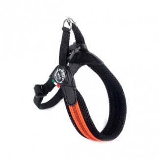 Tre ponti cane pettorina fluo pop sottopancia regolabile misura 3,5 chiusura in plastica arancio