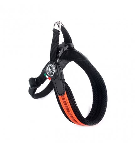 Tre ponti cane pettorina fluo pop sottopancia regolabile misura 3,5 chiusura in plastica arancio