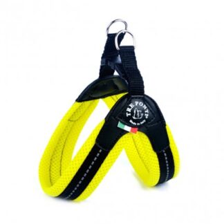 Tre ponti cane pettorina in rete fluo chiusura in plastica misura 3 giallo