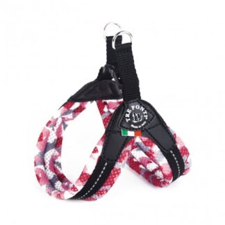 Tre ponti cane pettorina mimetica rosa chiusura con plastica misura 2,5