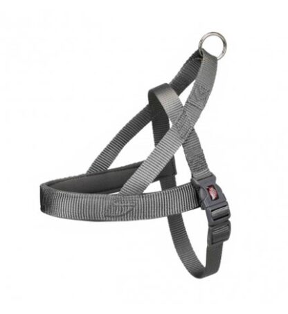 Trixie cane pettorina premium comfort m/l 53-66 cm 40 mm grigio