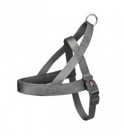 Trixie cane pettorina premium comfort m/l 53-66 cm 40 mm grigio