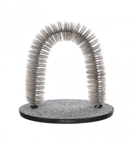 Trixie gatto gioco arco per massaggio e cura del pelo 36 x 33 cm colore grigio