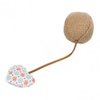 TRIXIE GATTO GIOCO CATNIP PALLA CON CUORE IN POLIESTERE E JUTA 4,5 X 18 CM