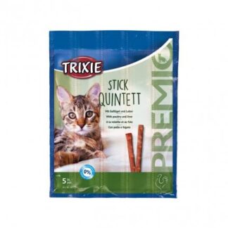 Trixie gatto snack premio quadro sticks pollo fegato 5 x 5 gr