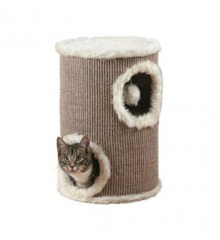 Trixie gatto tiragraffi tower edoardo 33 cm / 50 cm marrone - crema