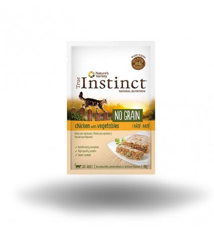 True instinct gatto pate' no grain al pollo con verdure da 70 gr in busta