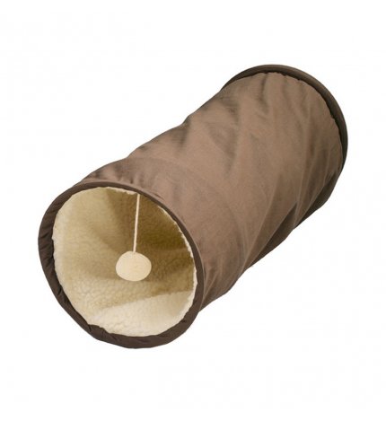 Tunnel gatto 26x51cm marrone/beige