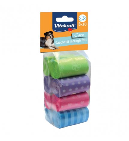 VITAKRAFT CANE SACCHETTI IGIENICI RACCOGLI FECI 8 x 20 PEZZI