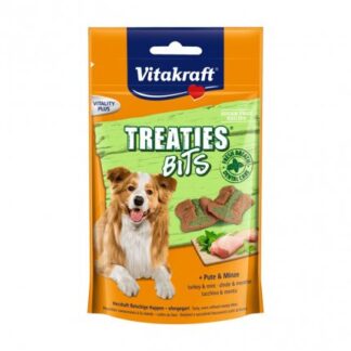 Vitakraft cane snack treaties bits con tacchino e menta da 120 gr