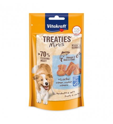Vitakraft cane snack treaties minis con salmone e omega 3 da 48 gr