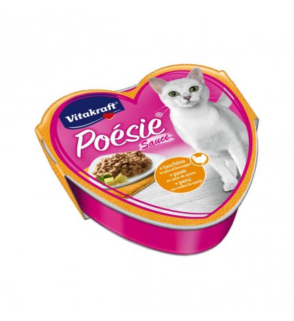 Vitakraft gatto poesie sauce tacchino con formaggio in salsa da 85 gr in vaschetta