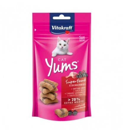 VITAKRAFT GATTO SNACK CAT YUMS BOCCONCINI ANATRA E SAMBUCO DA 40 GR