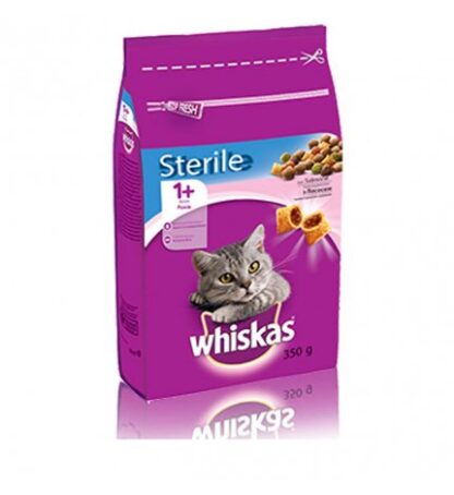 Whiskas gatto croccantini adult 1+ sterilizzato salmone 350 gr