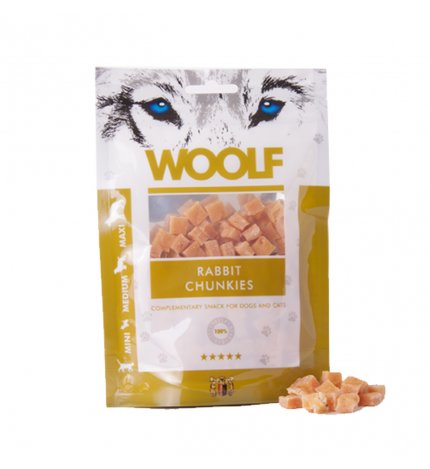 WOOLF CANE SNACK BOCCONCINI MORBIDI DI CONIGLIO DA 100 GR