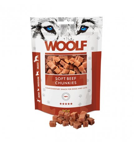 WOOLF CANE SNACK BOCCONCINI MORBIDI DI MANZO DA 100 GR