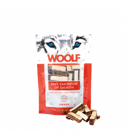 WOOLF CANE SNACK BOCCONCINI MORBIDI DI SALMONE DA 100 GR