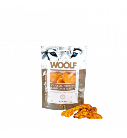 WOOLF CANE SNACK OSSO DI POLLO CON ZUCCA E AVENA DA 100 GR