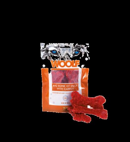 WOOLF CANE SNACK OSSO MEDIO ANATRA E CAROTE DA 100 GR