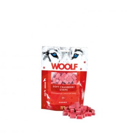 WOOLF CANE SNACK STRISCIA MORBIDA AI MIRTILLI ROSSI DA 100 GR