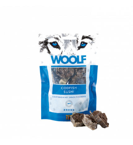 WOOLF CANE SNACK SUSHI DI MERLUZZO DA 100 GR