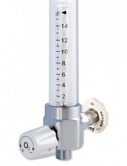 Torretta flussimetrica 0 - 15 l/min per ossigeno attacco Afnor