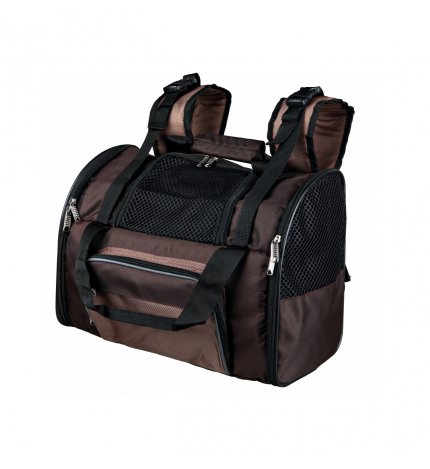 Zaino shiva in nylon 41x30x21cm marrone-beige