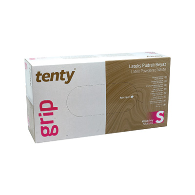 GUANTI IN LATTICE con polvere, elastici, naturali e confortevoli – Taglia S