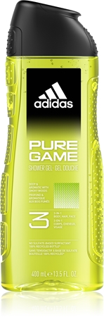 AdidasPure Game gel doccia per viso, corpo e capelli 3 in 1per uomo 400 ml