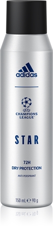 AdidasUEFA Champions League Star antitraspirante spray 72 oreper uomo 150 ml