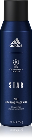 AdidasUEFA Champions League Star deodorante spray con effetto 48 oreper uomo 150 ml