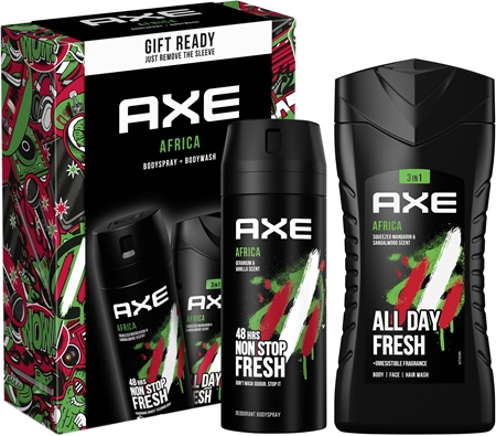 AxeAfrica confezione regalo per il corpo per uomo2 pz
