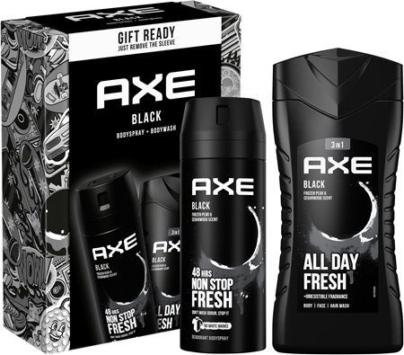 AxeBlack Frozen Pear & Cedarwood confezione regalo per il corpo per uomo2 pz