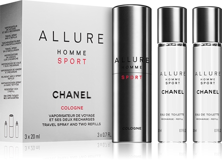 ChanelAllure Homme Sport Cologne acqua di Colonia (1x ricaricabile + 2x ricariche) per uomo2x20 ml