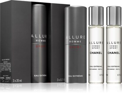 ChanelAllure Homme Sport Eau Extreme Eau de Parfum (1x ricaricabile + 2x ricariche) per uomo3x20 ml