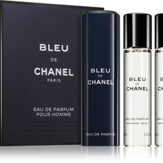 ChanelBleu de Chanel travel refill Eau de Parfum (1x ricaricabile + 2x ricariche) per uomo3 x 20 ml