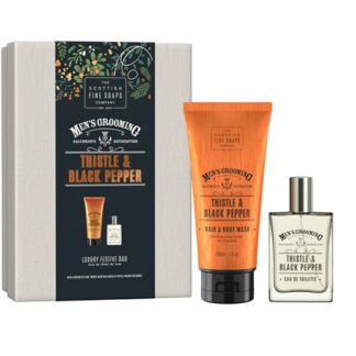 Scottish Fine SoapsThistle & Black Pepper Luxury Festive Duo confezione regalo per uomo