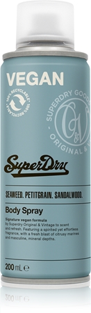 SuperdrySeaweed. Petitgrain. Sandalwood. spray corpo per uomo200 ml