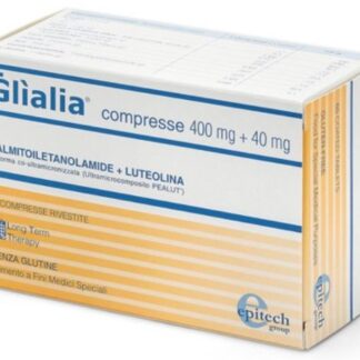 Produttore: EPITECH Codice articolo: 970150900 Глиалия 400+40 Продукты питания для специальных медицинских целей с пальмитоилэтаноламидом 400 мг и лютеолином 40 мг в ультрамикронизированной форме (ультракомпозит PEALUT). Не содержит глютен . Хранение Хранить при комнатной температуре. Срок действия в невскрытой упаковке: 36 месяцев. Блистер по 60 таблеток, покрытых оболочкой. Код 8161