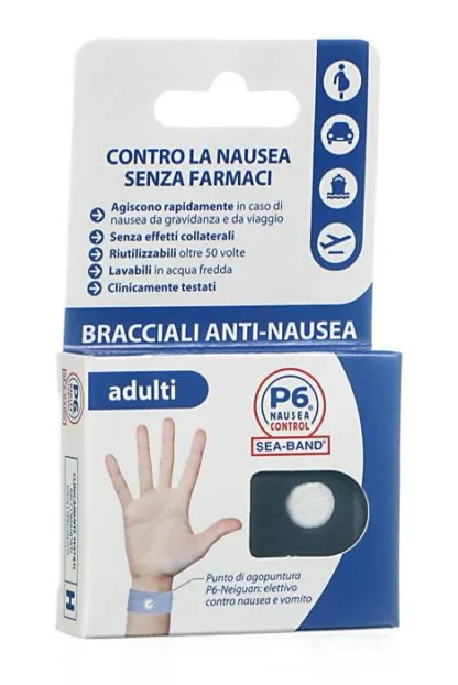 P6 Nausea Control Bracciali Antinausea 2 Pezzi