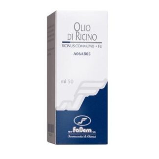 NEW.FA.DEM Olio di Ricino FU 50 ml con Astuccio per Cura dei Capelli e Pelle Idratante e Nutriente Formula Naturale