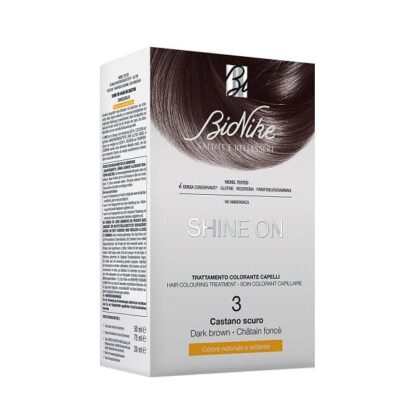 BIONIKE Shine On Trattamento Colorante Capelli Castano Scuro 3